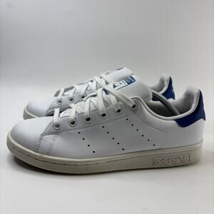 Adidas Stan Smith Men's Tennis Shoes Sneakers Size 6 White Blue Leather S74778